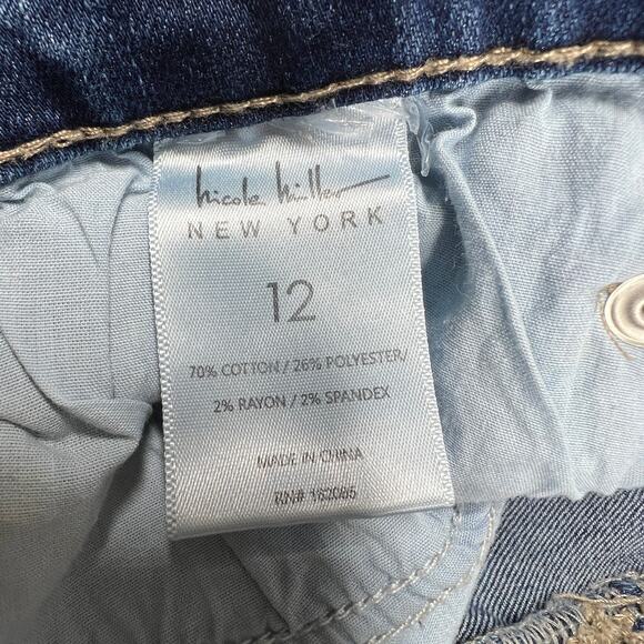 NICOLE MILLER NEW YORK Womens 12 Soho High Rise Ankle Slim Distressed Jeans - Picture 12 of 13